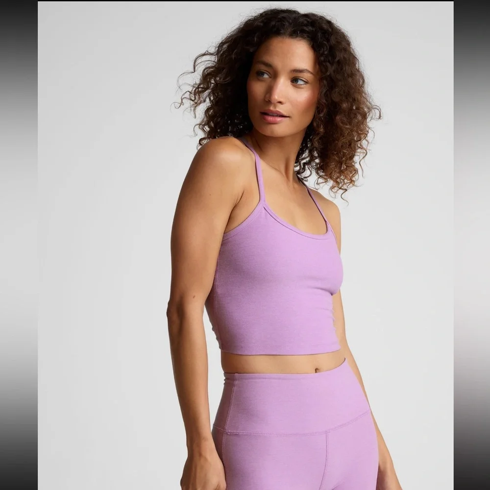 Beyond Yoga Spacedye Slim Racerback Crop & Spacedye New Moves Midi Leggings Set - Picture 4 of 12